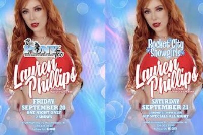 Lauren Phillips Headed to Alabama to Feature at The Pony Too and Rocket City Showgirls