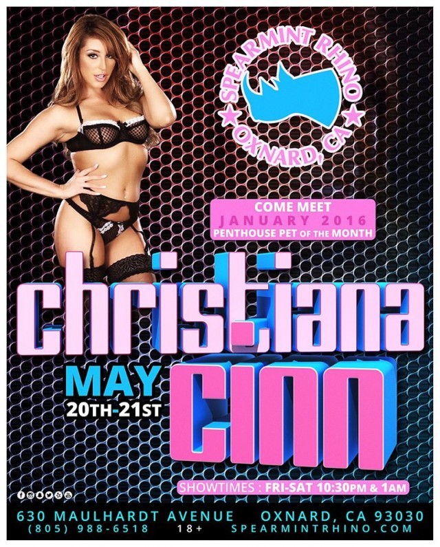 Christiana Cinn continues West Coast Feature with a stop in Oxnard this weekend.