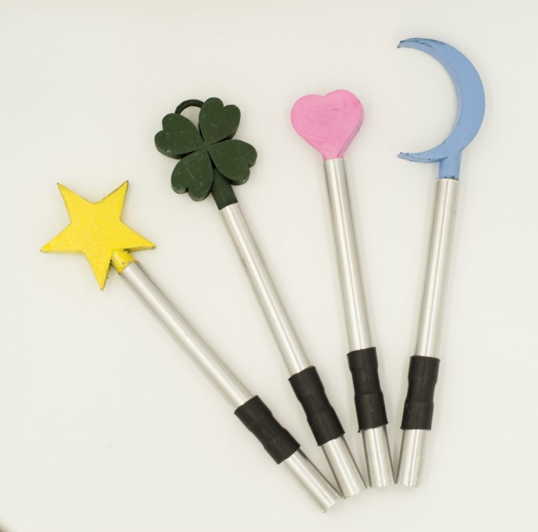 Lucky Harms Violet Wand Accessories. Pink Hearts, Green Clovers, Zapped AF Titties and Butts