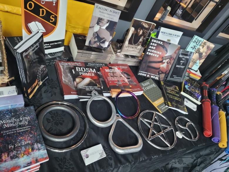 Books, shibari gear, and more from The Dungeon Store. See something at a show not yet on TheDungeonStore.com? E-mail  to inquire and order.