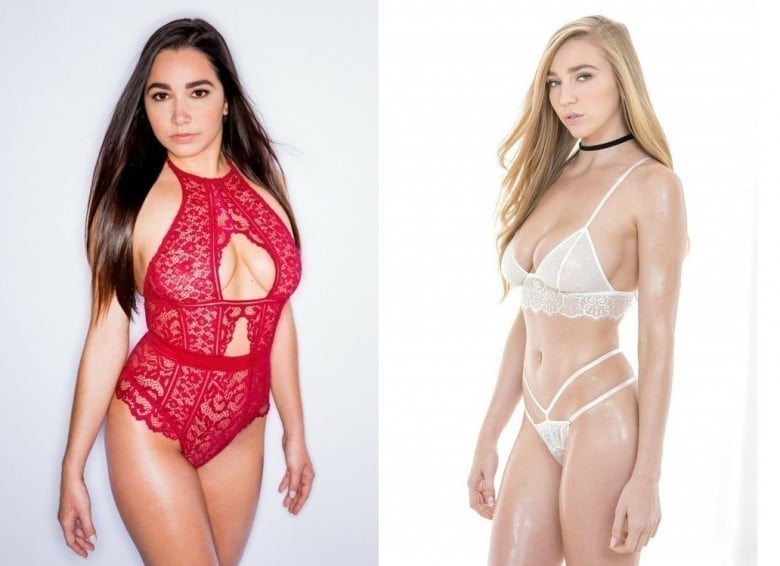 Karlee Grey (brunette) x Kendra Sunderland (blonde)