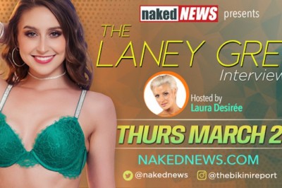 Laney Grey Makes Her Naked News Debut Today